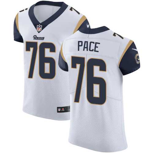 Nike Los Angeles Rams #76 Orlando Pace White Men's Stitched NFL Vapor Untouchable Elite Jersey