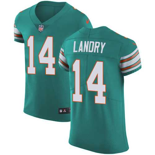 Nike Miami Dolphins #14 Jarvis Landry Aqua Green Alternate Men's Stitched NFL Vapor Untouchable Elite Jersey