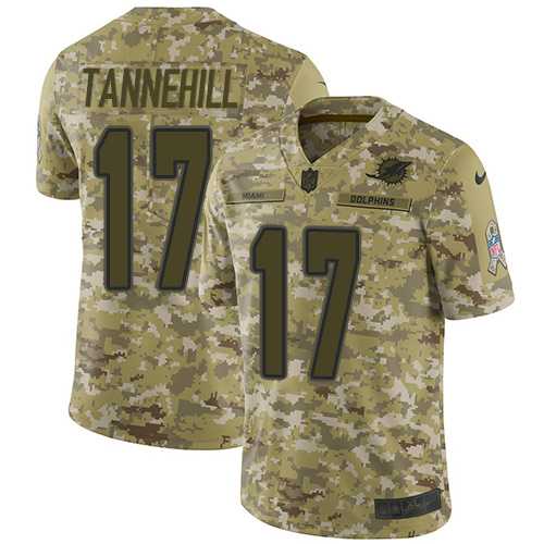 Nike Miami Dolphins #17 Ryan Tannehill Camo Men's Stitched NFL Limited 2018 Salute To Service Jersey