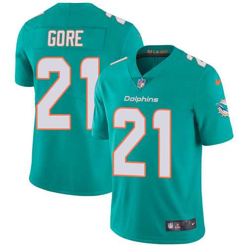 Nike Miami Dolphins #21 Frank Gore Aqua Green Team Color Men's Stitched NFL Vapor Untouchable Limited Jersey