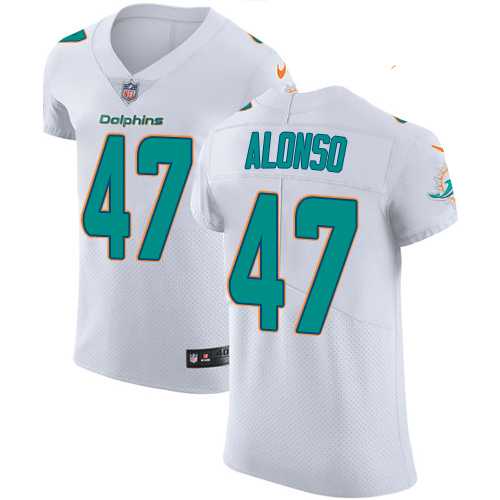Nike Miami Dolphins #47 Kiko Alonso White Men's Stitched NFL Vapor Untouchable Elite Jersey