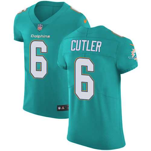 Nike Miami Dolphins #6 Jay Cutler Aqua Green Team Color Men's Stitched NFL Vapor Untouchable Elite Jersey