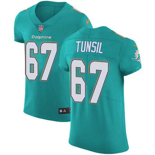Nike Miami Dolphins #67 Laremy Tunsil Aqua Green Team Color Men's Stitched NFL Vapor Untouchable Elite Jersey