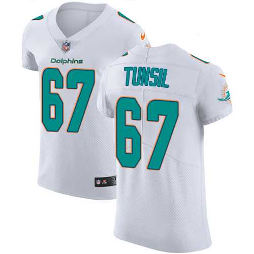 Nike Miami Dolphins #67 Laremy Tunsil White Men's Stitched NFL Vapor Untouchable Elite Jersey