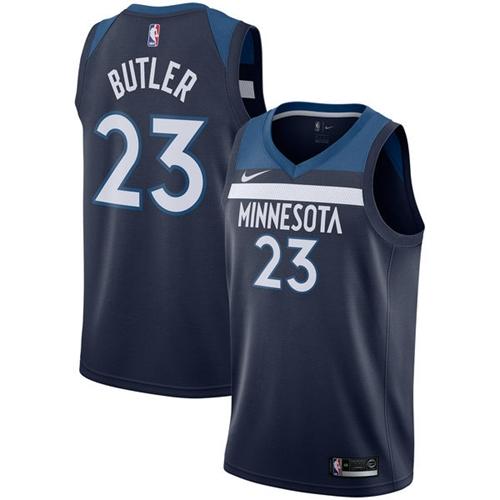 Nike Minnesota Timberwolves #23 Jimmy Butler Navy Blue NBA Swingman Icon Edition Jersey