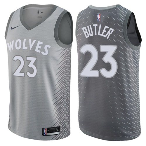 Nike Minnesota Timberwolves #23 Jimmy Butler Silver NBA Swingman City Edition Jersey