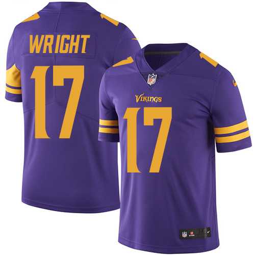 Nike Minnesota Vikings #17 Kendall Wright Purple Men's Stitched NFL Limited Rush Jersey