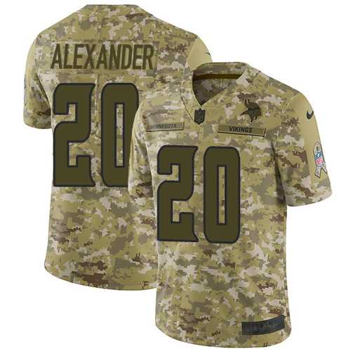 Nike Minnesota Vikings #20 Mackensie Alexander Camo Men's Stitched NFL Limited 2018 Salute To Service Jersey