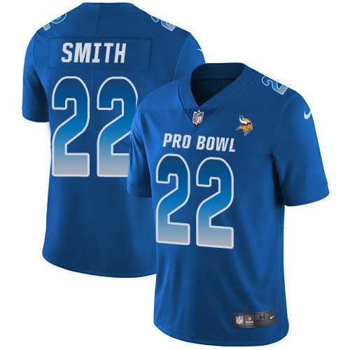 Nike Minnesota Vikings #22 Harrison Smith Royal Men's Stitched NFL Limited NFC 2018 Pro Bowl Jersey