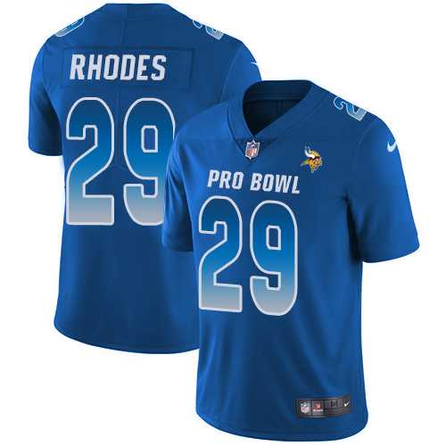 Nike Minnesota Vikings #29 Xavier Rhodes Royal Men's Stitched NFL Limited NFC 2018 Pro Bowl Jersey