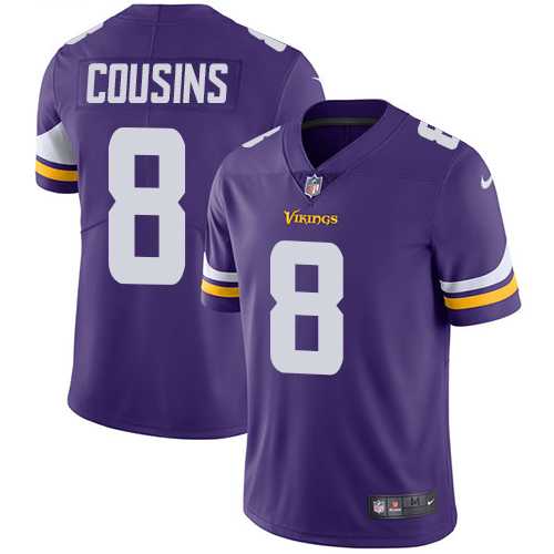 Nike Minnesota Vikings #8 Kirk Cousins Purple Team Color Men's Stitched NFL Vapor Untouchable Limited Jersey