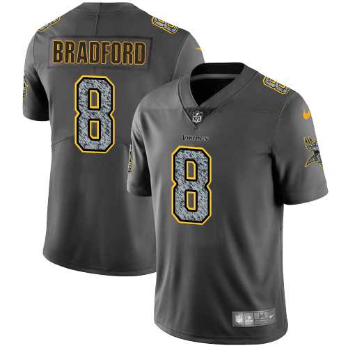 Nike Minnesota Vikings #8 Sam Bradford Gray Static Men's NFL Vapor Untouchable Limited Jersey