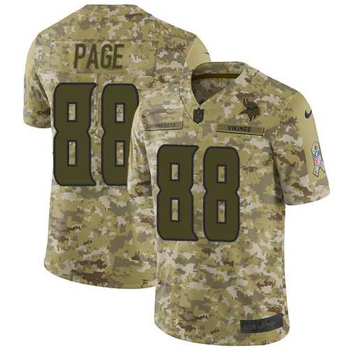 Nike Minnesota Vikings #88 Alan Page Camo Men's Stitched NFL Limited 2018 Salute To Service Jersey