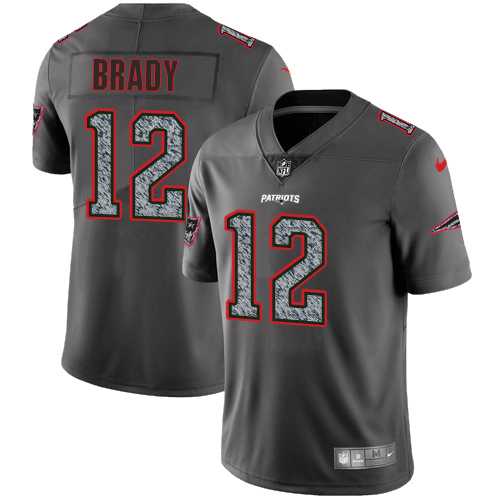 Nike New England Patriots #12 Tom Brady Gray Static Men's NFL Vapor Untouchable Limited Jersey