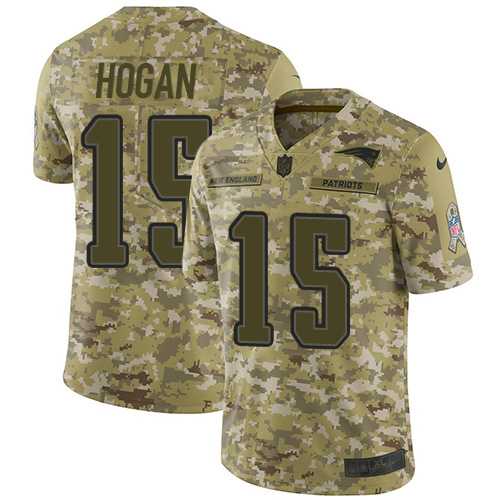 Nike New England Patriots #15 Chris Hogan Camo Men's Stitched NFL Limited 2018 Salute To Service Jersey