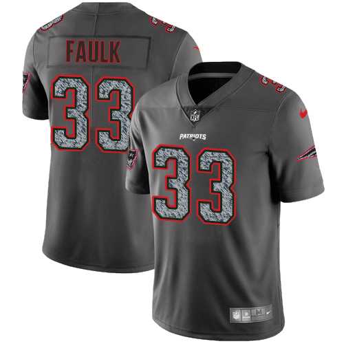 Nike New England Patriots #33 Kevin Faulk Gray Static Men's NFL Vapor Untouchable Limited Jersey