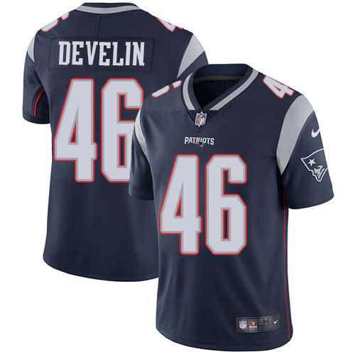 Nike New England Patriots #46 James Develin Navy Blue Team Color Men's Stitched NFL Vapor Untouchable Limited Jersey