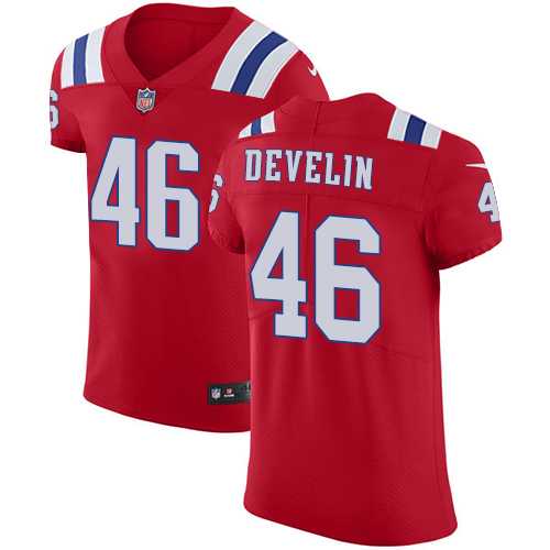 Nike New England Patriots #46 James Develin Red Alternate Men's Stitched NFL Vapor Untouchable Elite Jersey