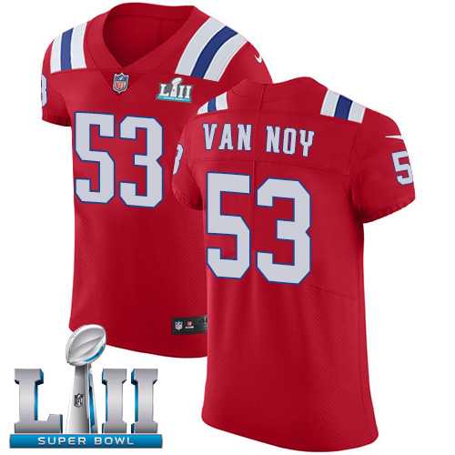Nike New England Patriots #53 Kyle Van Noy Red Alternate Super Bowl LII Men's Stitched NFL Vapor Untouchable Elite Jersey