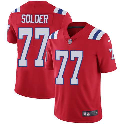 Nike New England Patriots #77 Nate Solder Red Alternate Men's Stitched NFL Vapor Untouchable Limited Jersey