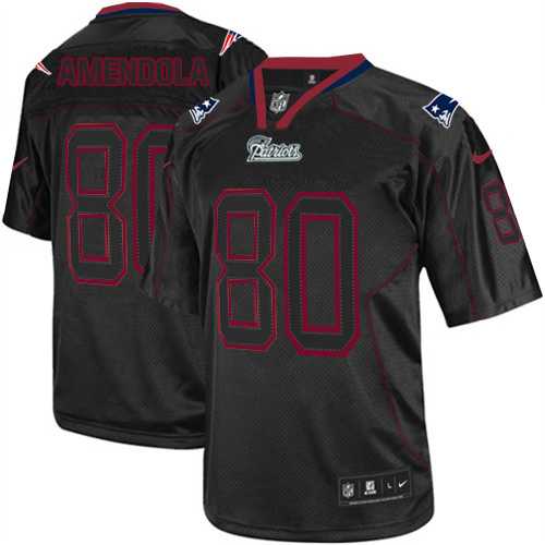 Nike New England Patriots #80 Danny Amendola Lights Out Black Men's Stitched NFL Elite Jersey
