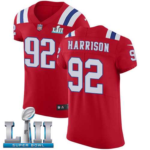Nike New England Patriots #92 James Harrison Red Alternate Super Bowl LII Men's Stitched NFL Vapor Untouchable Elite Jersey