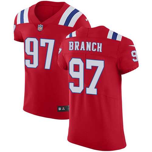 Nike New England Patriots #97 Alan Branch Red Alternate Men's Stitched NFL Vapor Untouchable Elite Jersey