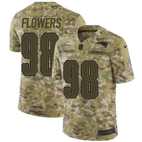 Nike New England Patriots #98 Trey Flowers Camo Men's Stitched NFL Limited 2018 Salute To Service Jersey