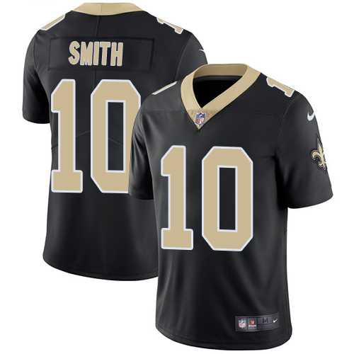 Nike New Orleans Saints #10 Tre'Quan Smith Black Team Color Men's Stitched NFL Vapor Untouchable Limited Jersey