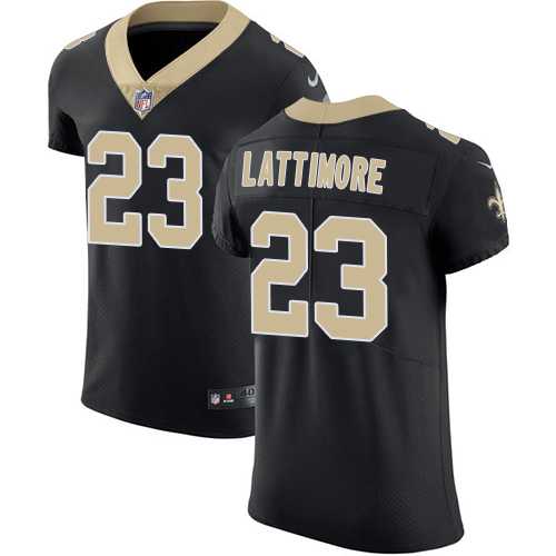 Nike New Orleans Saints #23 Marshon Lattimore Black Team Color Men's Stitched NFL Vapor Untouchable Elite Jersey