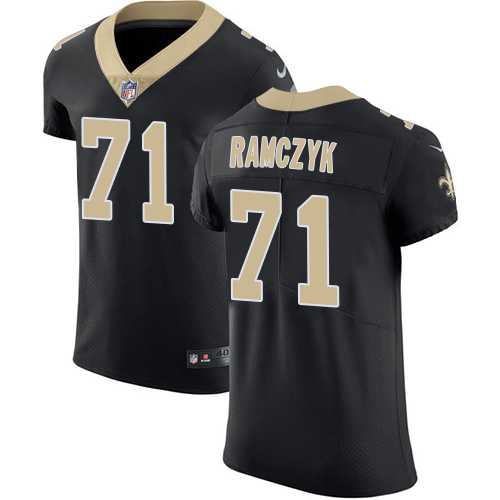 Nike New Orleans Saints #71 Ryan Ramczyk Black Team Color Men's Stitched NFL Vapor Untouchable Elite Jersey
