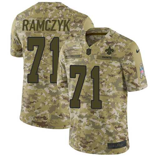 Nike New Orleans Saints #71 Ryan Ramczyk Camo Men's Stitched NFL Limited 2018 Salute To Service Jersey