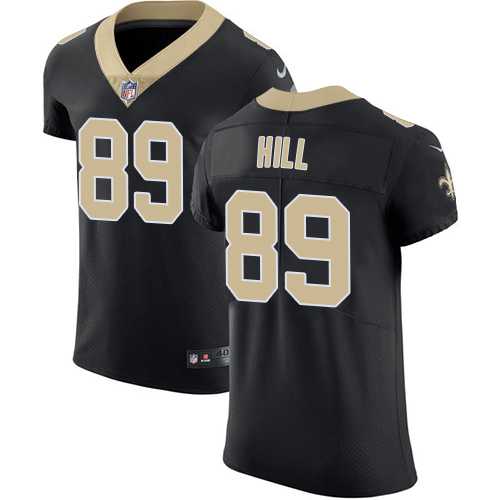 Nike New Orleans Saints #89 Josh Hill Black Team Color Men's Stitched NFL Vapor Untouchable Elite Jersey