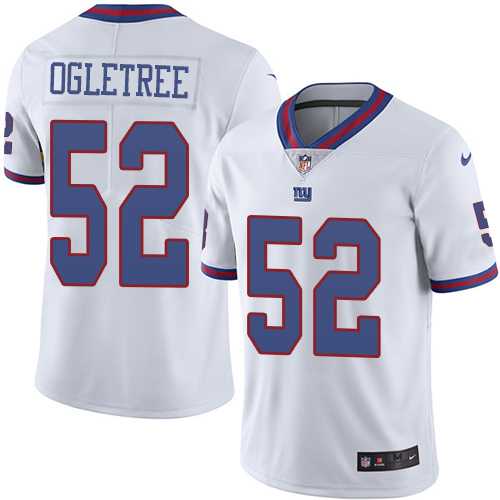 Nike New York Giants #52 Alec Ogletree White Men's Stitched NFL Limited Rush Jersey