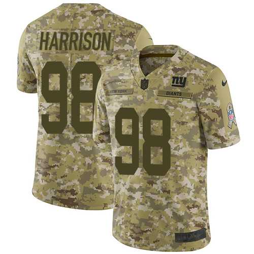 Nike New York Giants #98 Damon Harrison Camo Men's Stitched NFL Limited 2018 Salute To Service Jersey