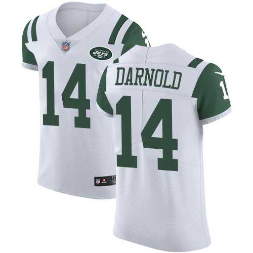 Nike New York Jets #14 Sam Darnold White Men's Stitched NFL Vapor Untouchable Elite Jersey