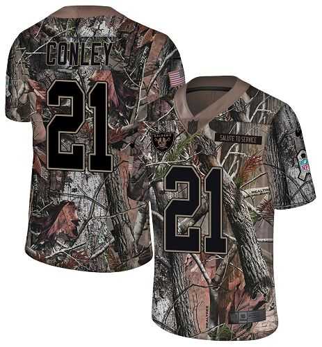 Nike Oakland Raiders #21 Gareon Conley Camo Men's Stitched NFL Limited Rush Realtree Jersey
