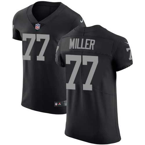 Nike Oakland Raiders #77 Kolton Miller Black Team Color Men's Stitched NFL Vapor Untouchable Elite Jersey