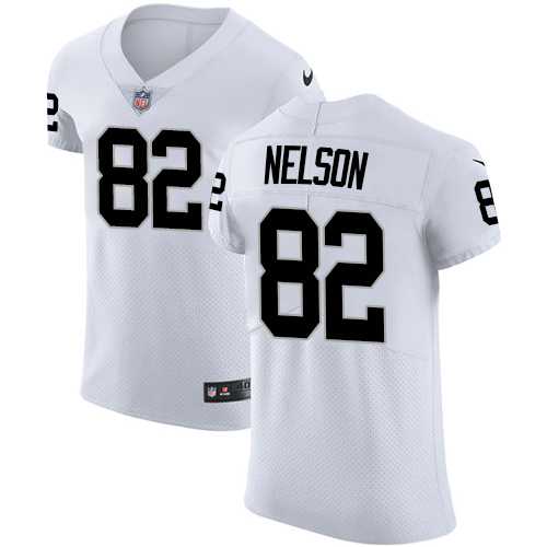 Nike Oakland Raiders #82 Jordy Nelson White Men's Stitched NFL Vapor Untouchable Elite Jersey