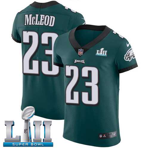 Nike Philadelphia Eagles #23 Rodney McLeod Midnight Green Team Color Super Bowl LII Men's Stitched NFL Vapor Untouchable Elite Jersey