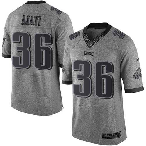 Nike Philadelphia Eagles #36 Jay Ajayi Gray Men's Stitched NFL Limited Gridiron Gray Jersey