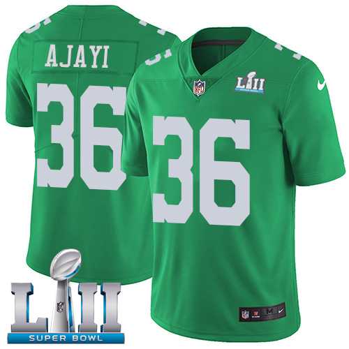 Nike Philadelphia Eagles #36 Jay Ajayi Green Super Bowl LII Men's Stitched NFL Limited Rush Jersey