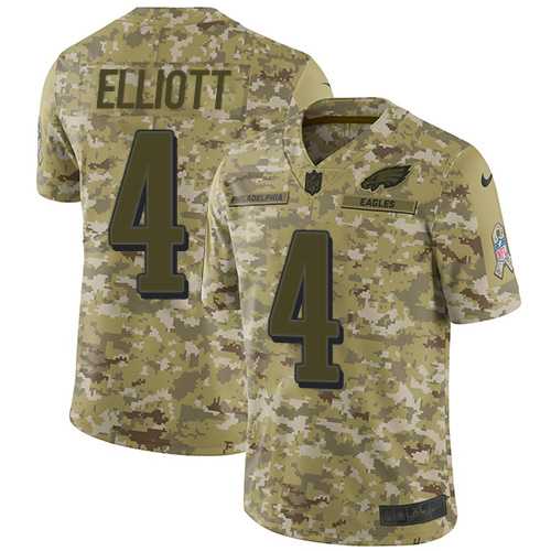 Nike Philadelphia Eagles #4 Jake Elliott Camo Men's Stitched NFL Limited 2018 Salute To Service Jersey