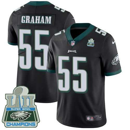 Nike Philadelphia Eagles #55 Brandon Graham Black Alternate Super Bowl LII Champions Men's Stitched NFL Vapor Untouchable Limited Jersey