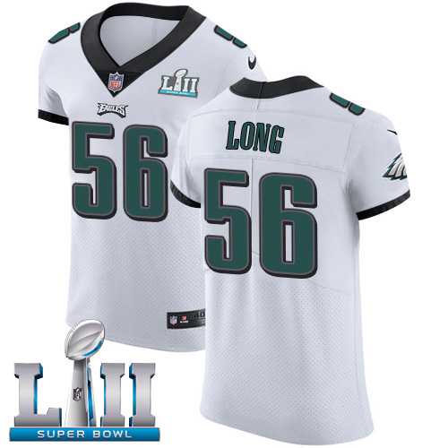 Nike Philadelphia Eagles #56 Chris Long White Super Bowl LII Men's Stitched NFL Vapor Untouchable Elite Jersey