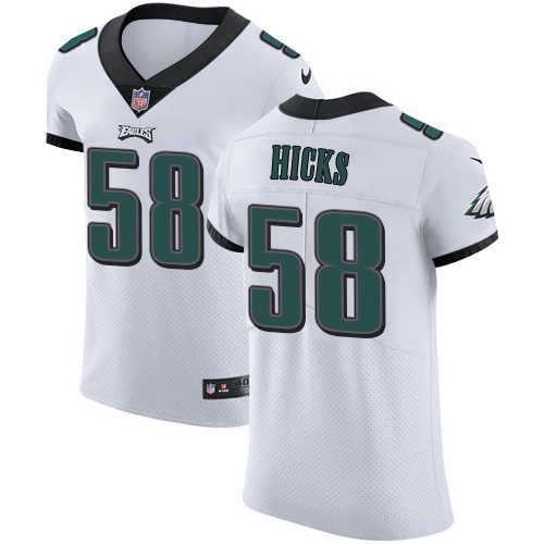 Nike Philadelphia Eagles #58 Jordan Hicks White Men's Stitched NFL Vapor Untouchable Elite Jersey
