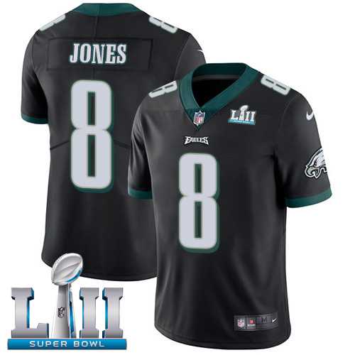 Nike Philadelphia Eagles #8 Donnie Jones Black Alternate Super Bowl LII Men's Stitched NFL Vapor Untouchable Limited Jersey