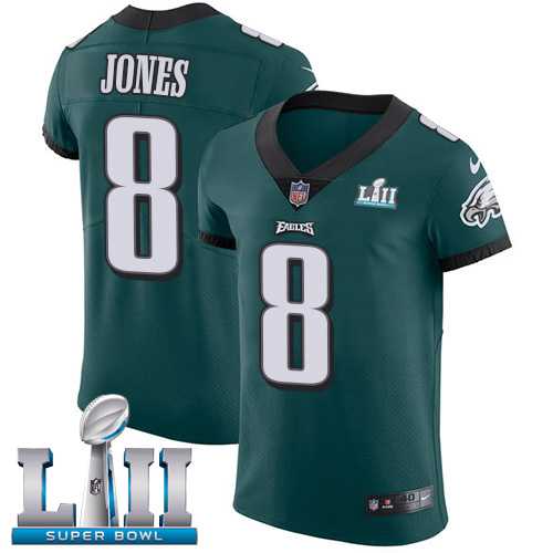 Nike Philadelphia Eagles #8 Donnie Jones Midnight Green Team Color Super Bowl LII Men's Stitched NFL Vapor Untouchable Elite Jersey