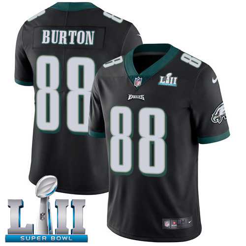 Nike Philadelphia Eagles #88 Trey Burton Black Alternate Super Bowl LII Men's Stitched NFL Vapor Untouchable Limited Jersey