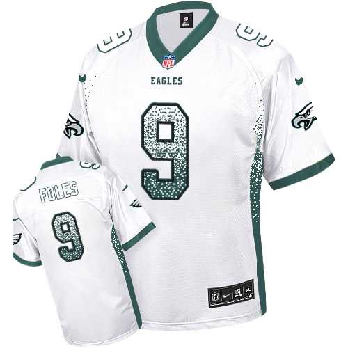 Nike Philadelphia Eagles #9 Nick Foles White Men's Stitched NFL Elite Drift Fashion Jersey